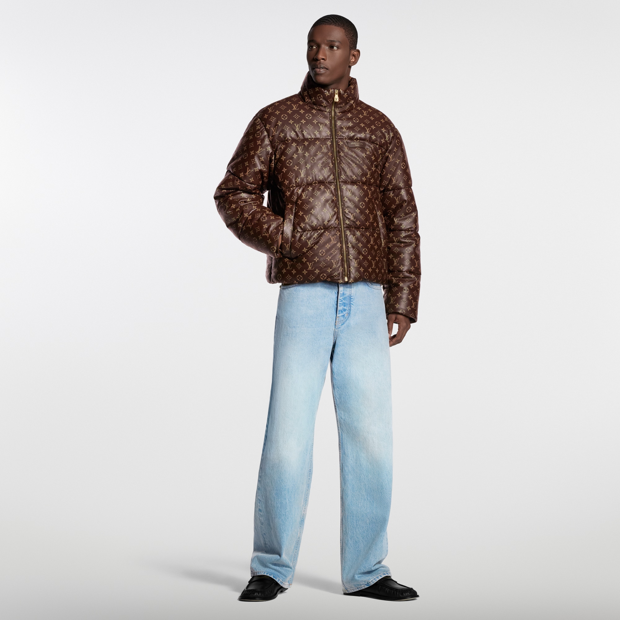 Monogram Leather Puffer Jacket - High-End Ready-to-Wear | LOUIS